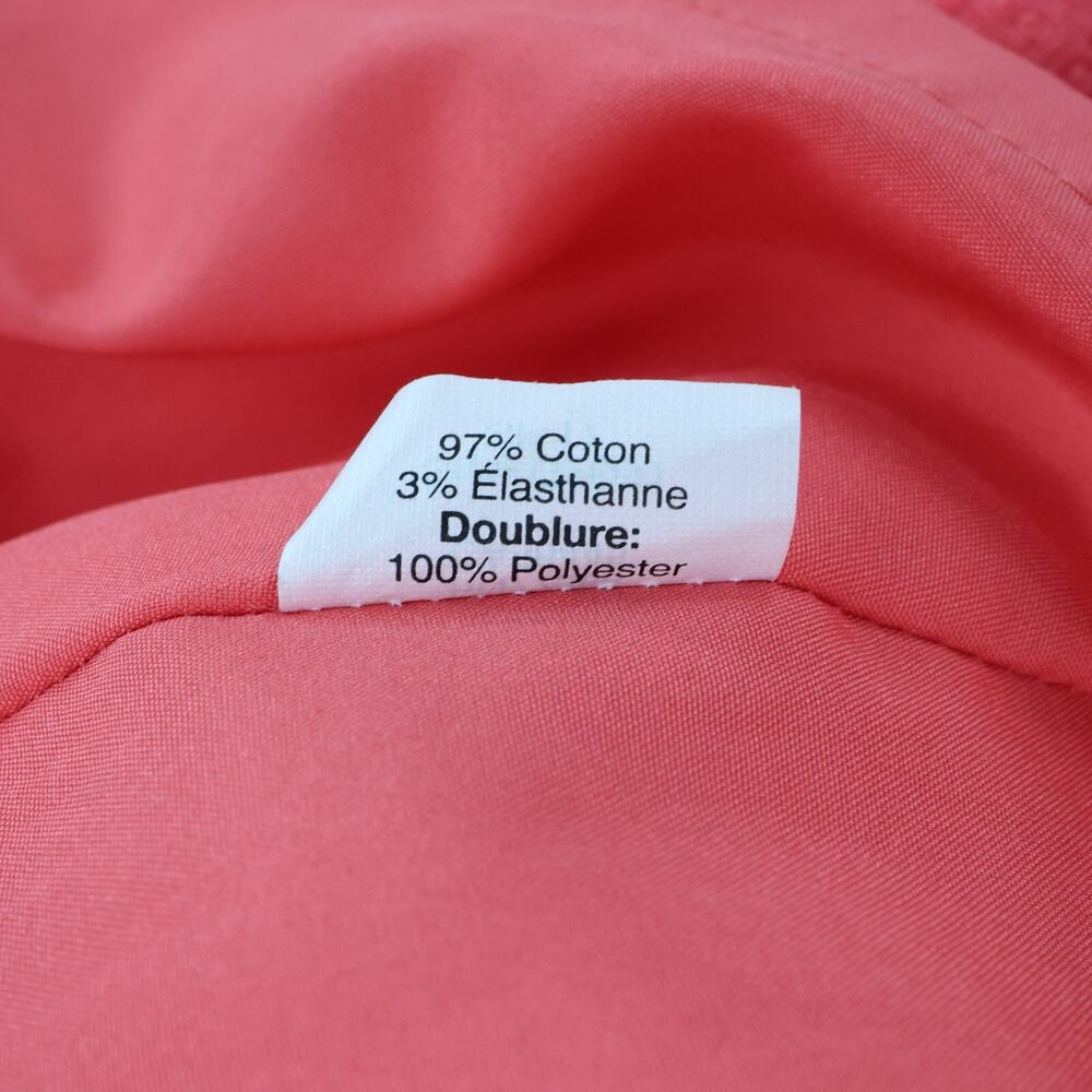 J Crew Dress Womens 6 Salmon Pink Woven Sheath Back Zip Lined Fitted Career - Picture 10 of 14
